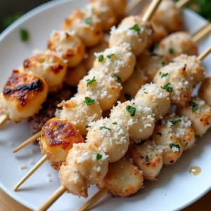 Irresistible Air Fryer Garlic Parmesan Chicken Skewers: Quick & Flavorful!