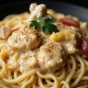 Effortless Creamy Crockpot Chicken Spaghetti: A Weeknight Delight