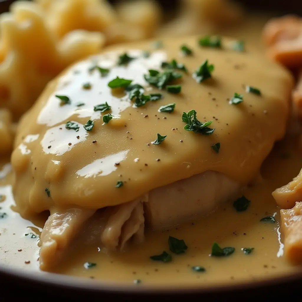 Crockpot chicken and gravy