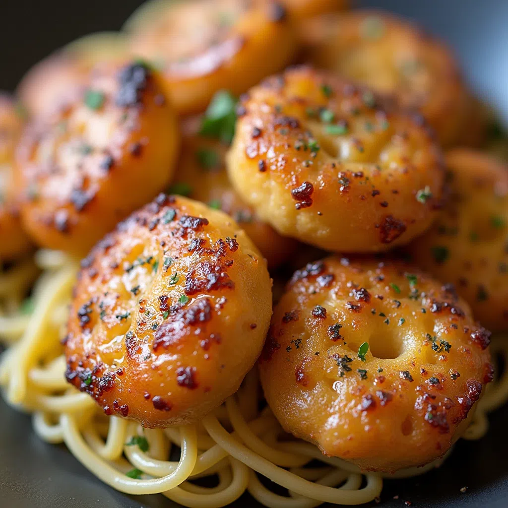 Garlic butter chicken bites wit