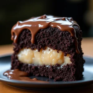 Classic German Chocolate Cake with Creamy Coconut Pecan Frosting