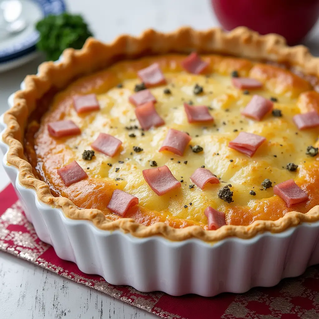 Ham and cheese quiche