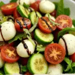 Cucumber caprese salad