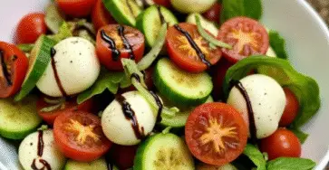 Cucumber caprese salad