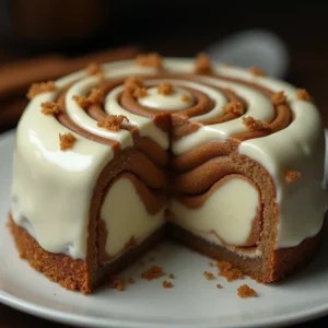 Divine Cinnamon Roll Cheesecake with Cream Cheese Icing