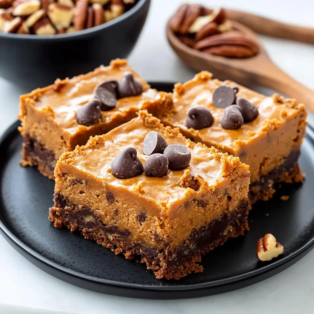 Golden butterscotch bars with visible butterscotch chips, ready to serve as an easy dessert.