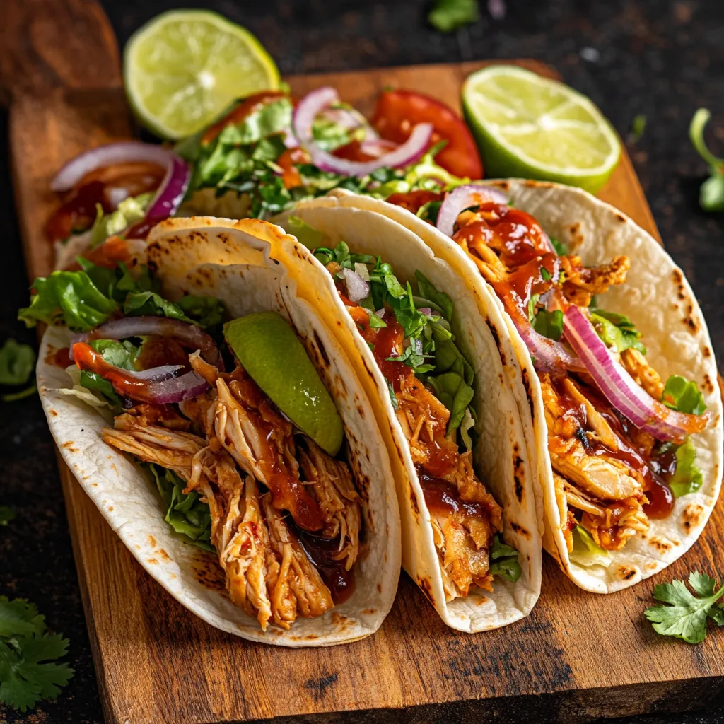 Honey BBQ Chicken Tacos Recipe