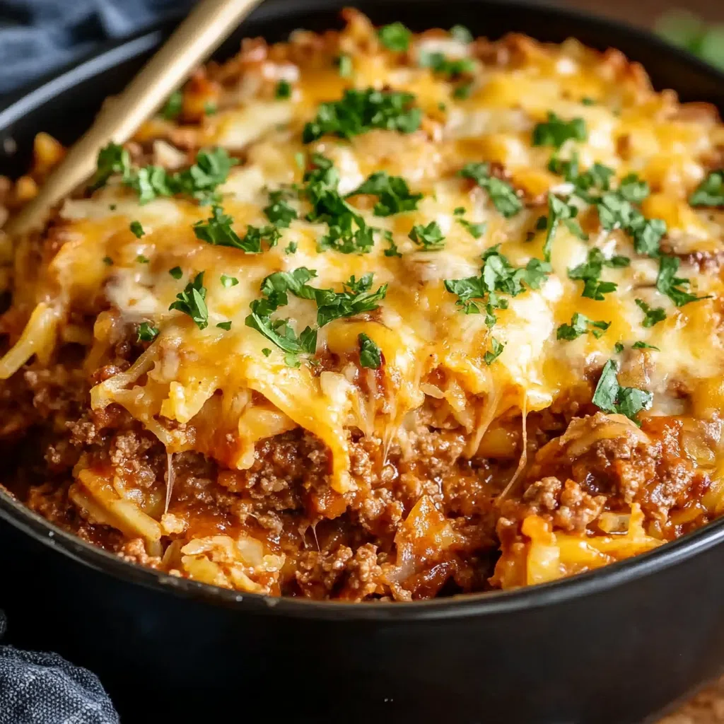 Slow cooker bubbling with sloppy joes and a cheesy casserole dish.