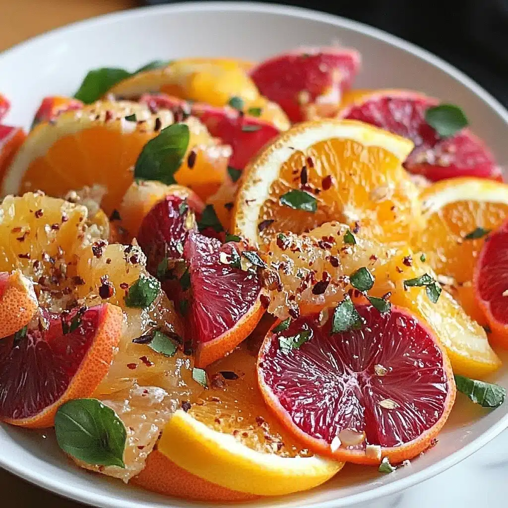 Vibrant winter citrus salad with honey dressing