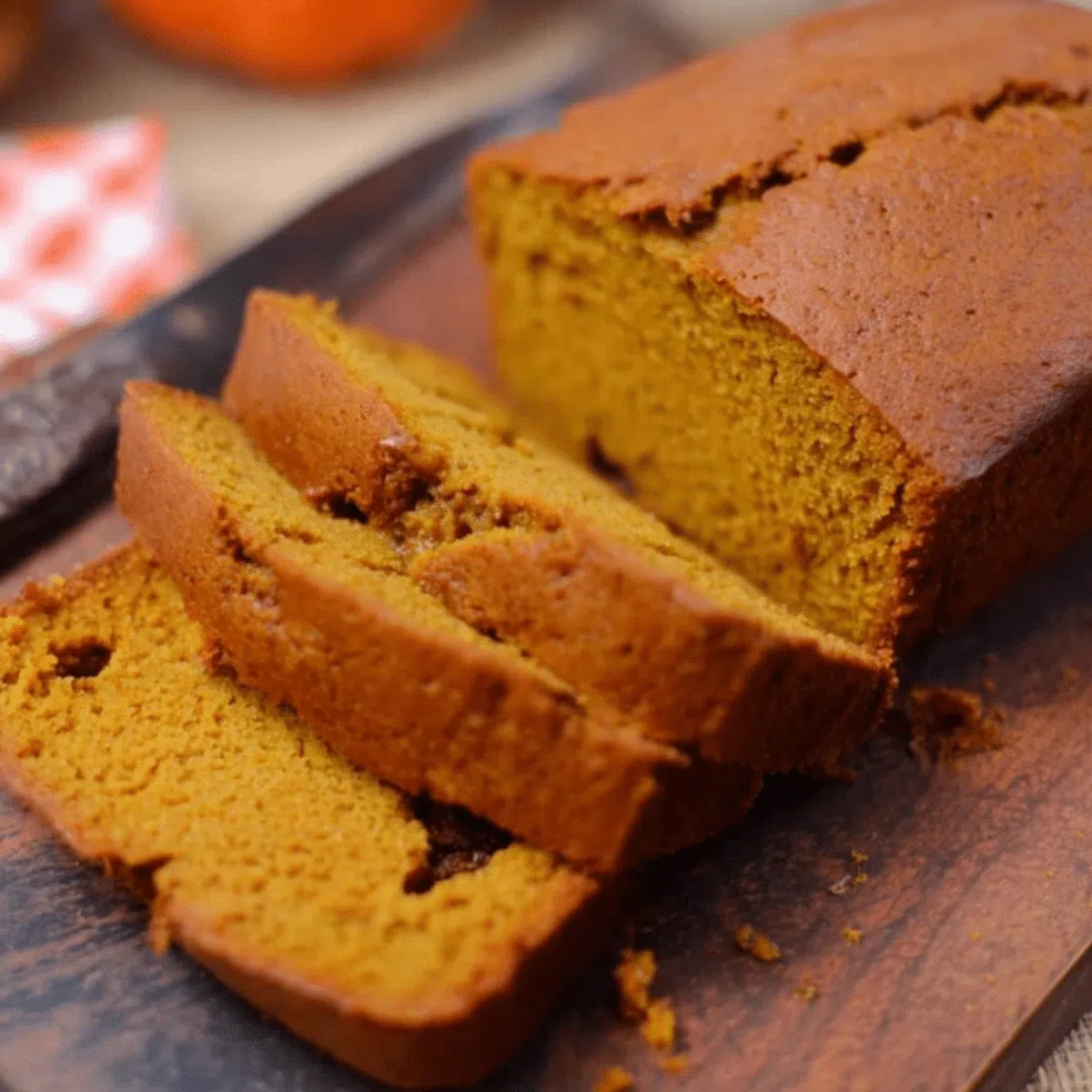 Moist Libby's pumpkin bread for fall