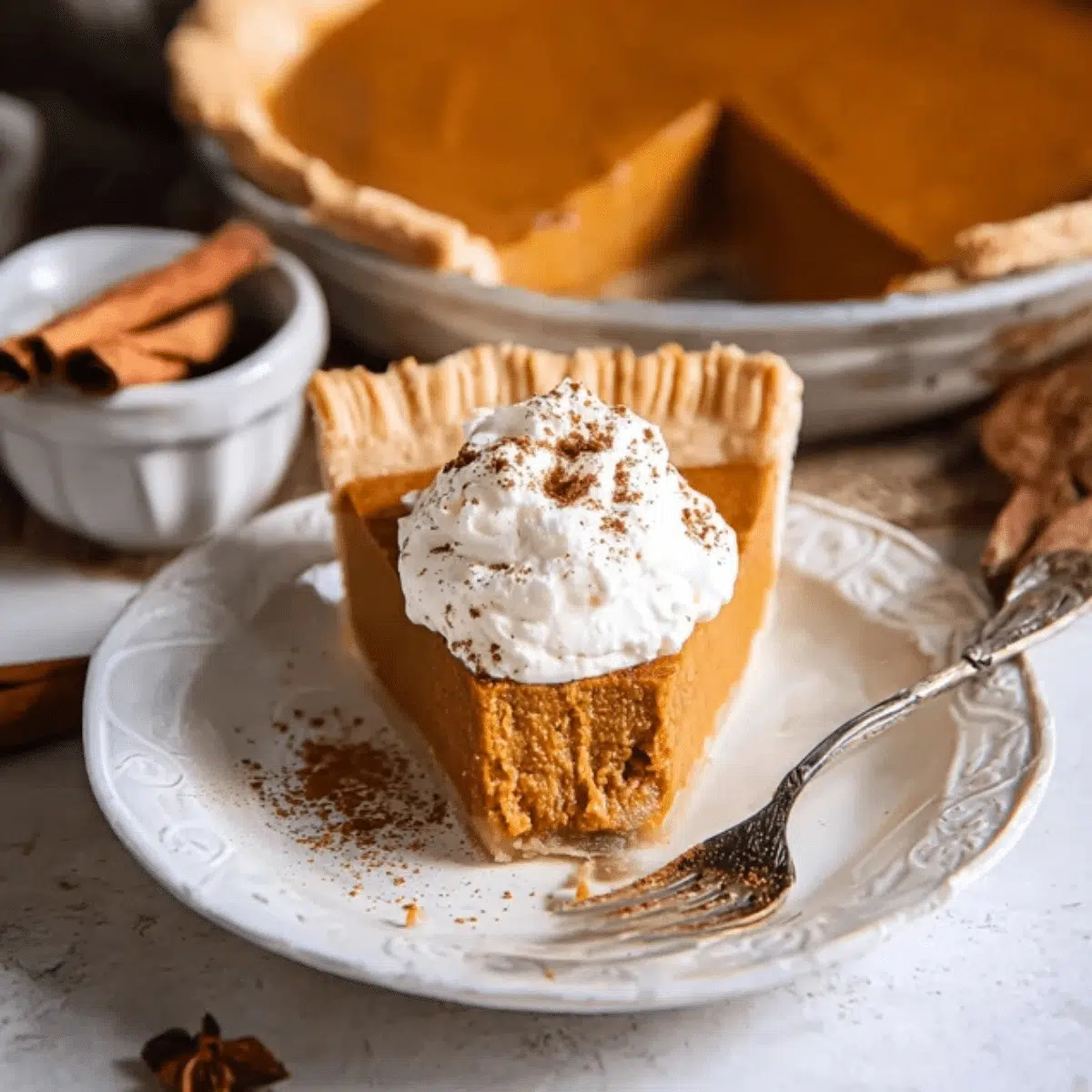 Delicious no-fail pumpkin pie, perfectly baked and ready to serve.