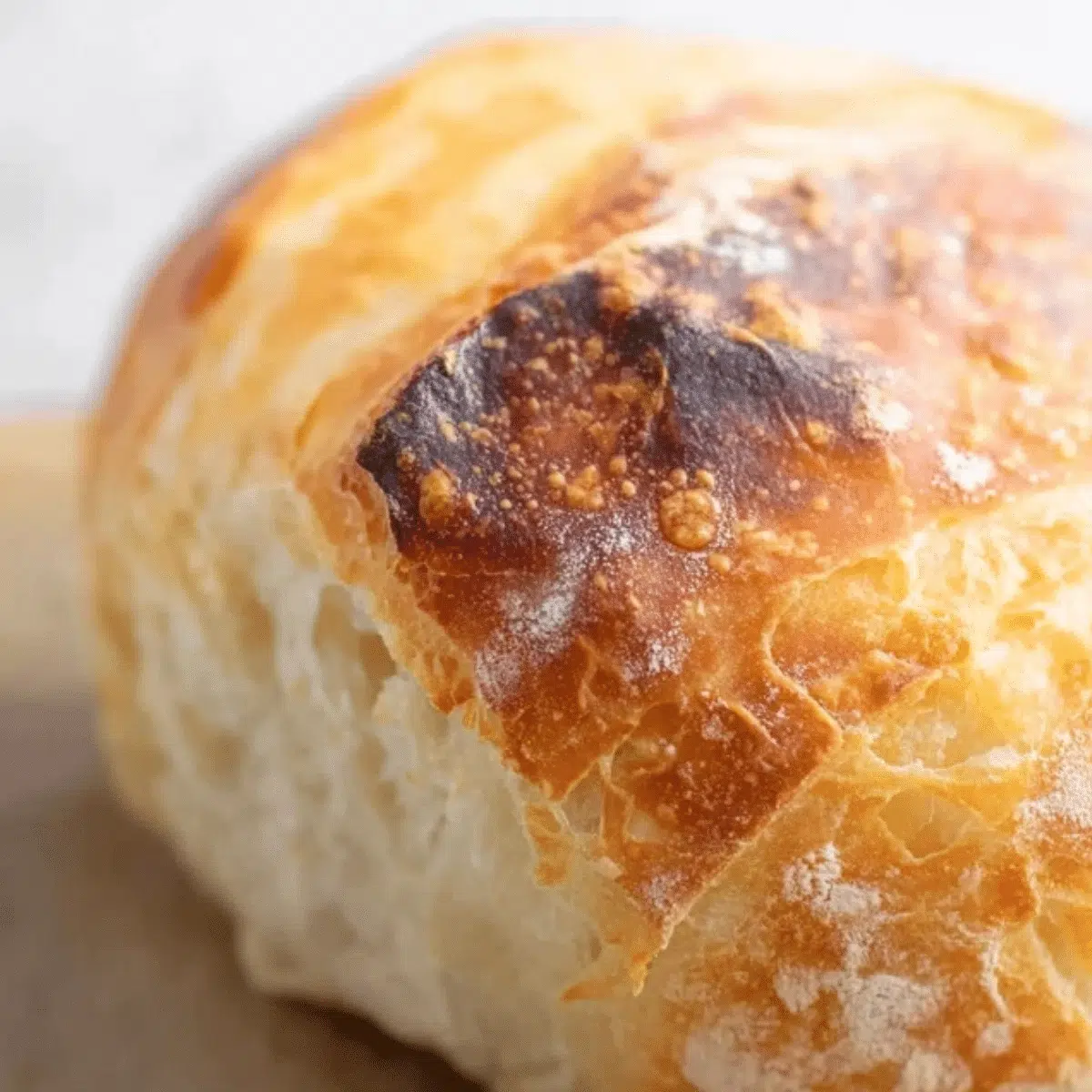 Sourdough croissant bread, golden brown and flaky