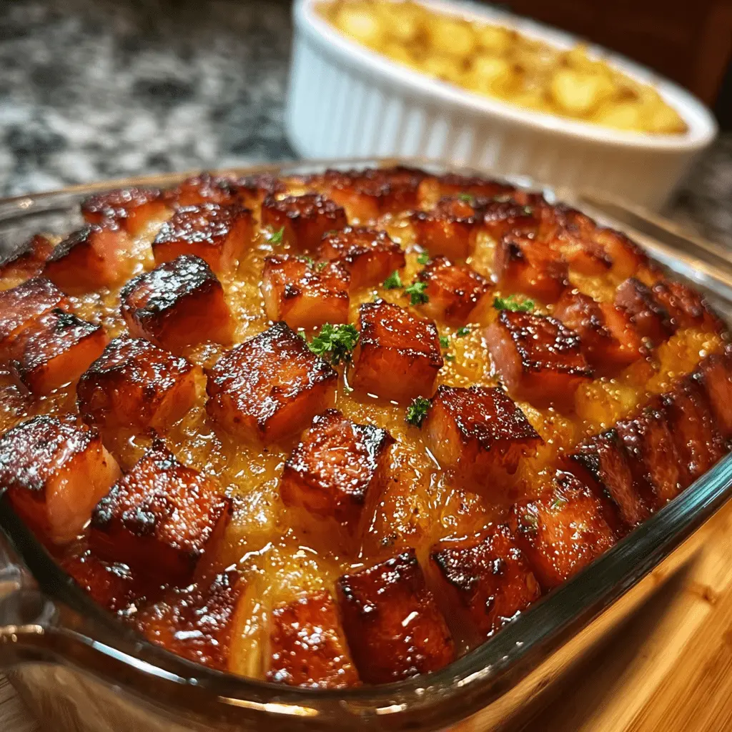 Brown sugar pineapple glazed ham bake