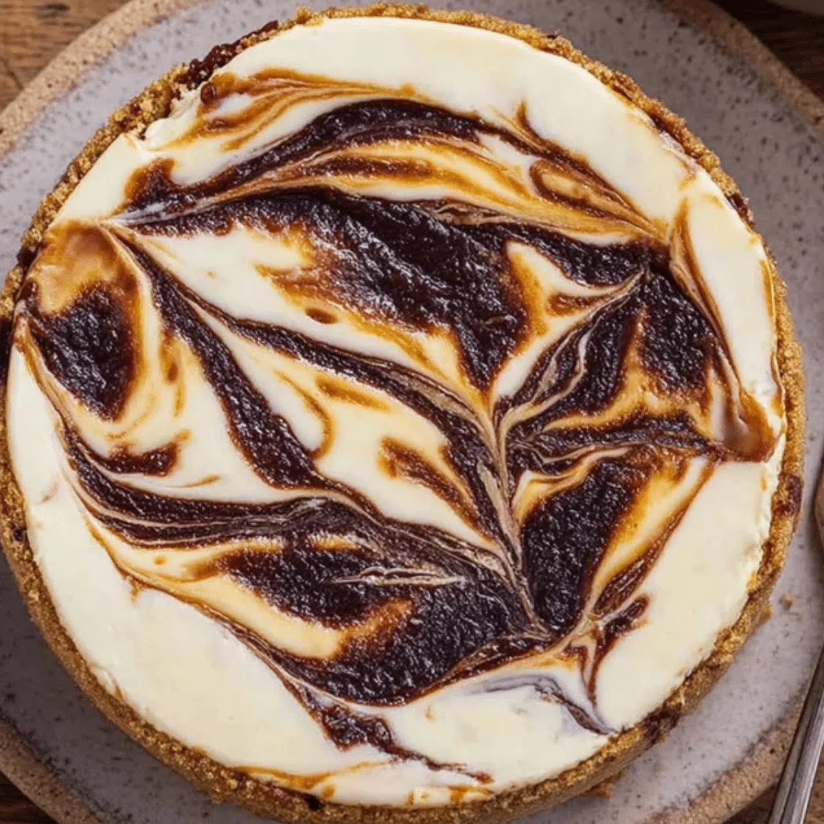 No-bake apple butter cheesecake with fall spices.