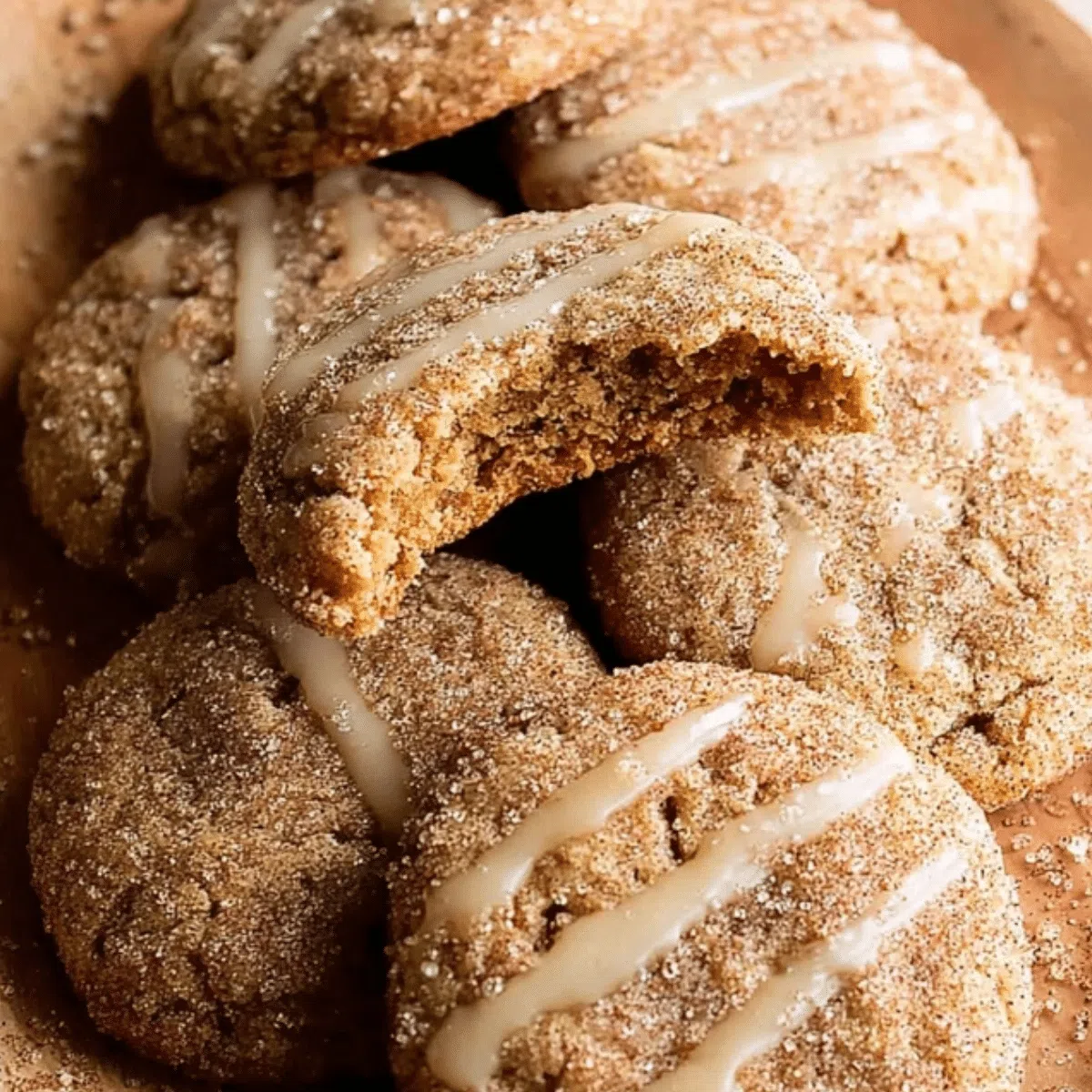 Warm apple cider cookies with cinnamon glaze for a fall dessert.