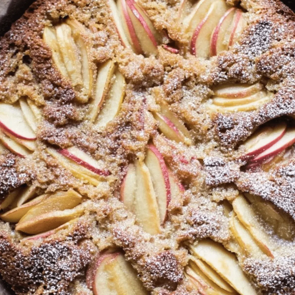 Exquisite Cardamom Cognac Apple Cake slice on a plate, perfect fall dessert.