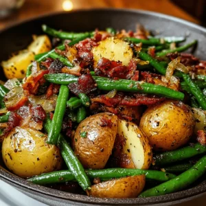 Hearty Green Beans and Potatoes with Crispy Bacon: Your Ultimate Comfort Side!