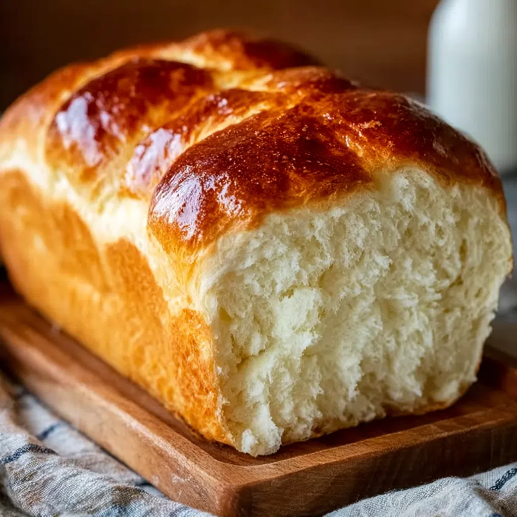 Soft homemade white bread loaf, sliced and ready for sandwiches