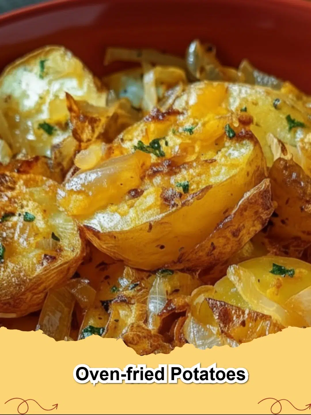 Deliciously crispy oven-fried potatoes perfectly roasted to a golden brown, a healthier side dish.