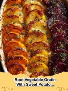 The Ultimate Root Vegetable Gratin: Sweet Potatoes, Parsnips & Beets