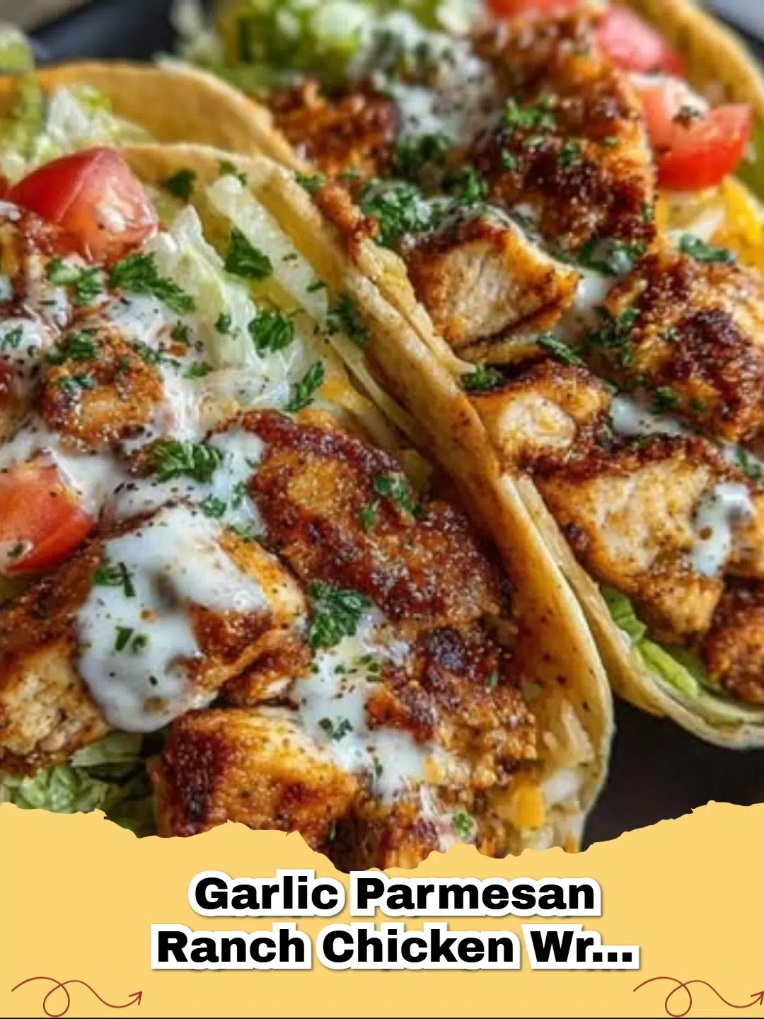 Spicy Cajun Garlic Parmesan Ranch Chicken Wraps, featuring a close-up of a cut wrap with juicy chicken and fresh fillings.
