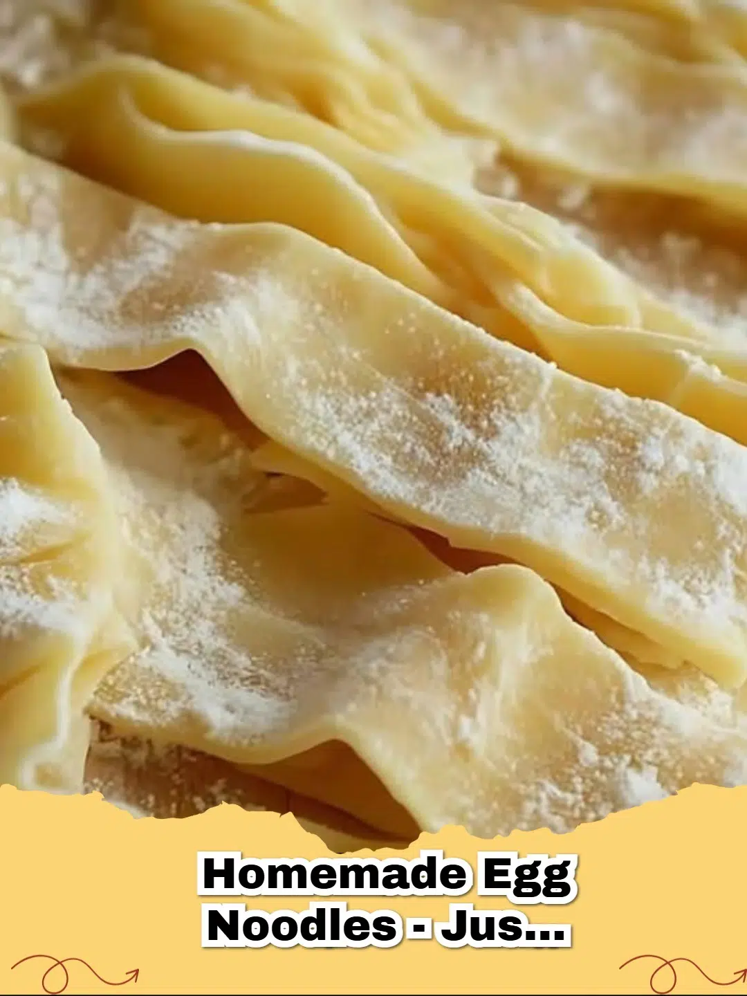 A bowl of freshly made 5-ingredient homemade egg noodles, perfectly golden and ready for cooking.