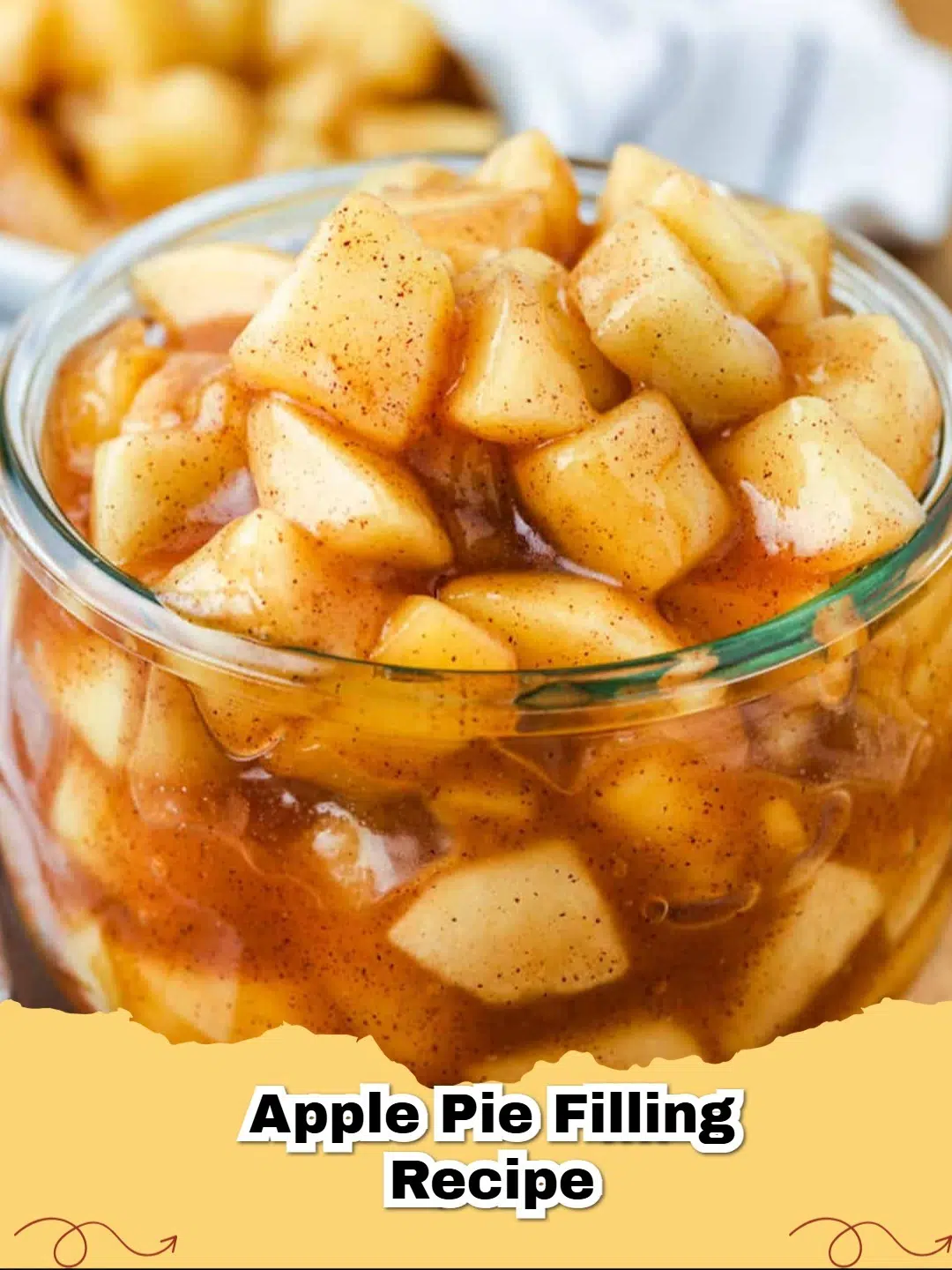 Delicious homemade apple pie filling with perfectly cooked spiced apples, ready for baking.