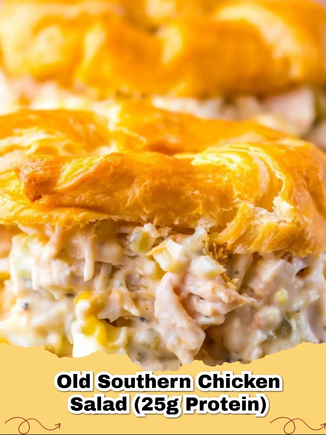 A bowl of creamy Old Southern Chicken Salad garnished with parsley, served with crackers, perfect for a high-protein lunch.