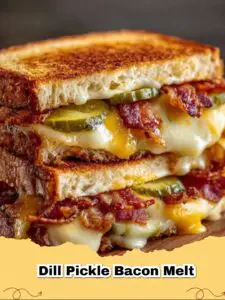 The Ultimate Dill Pickle Bacon Melt: Crispy, Cheesy & Tangy Perfection!