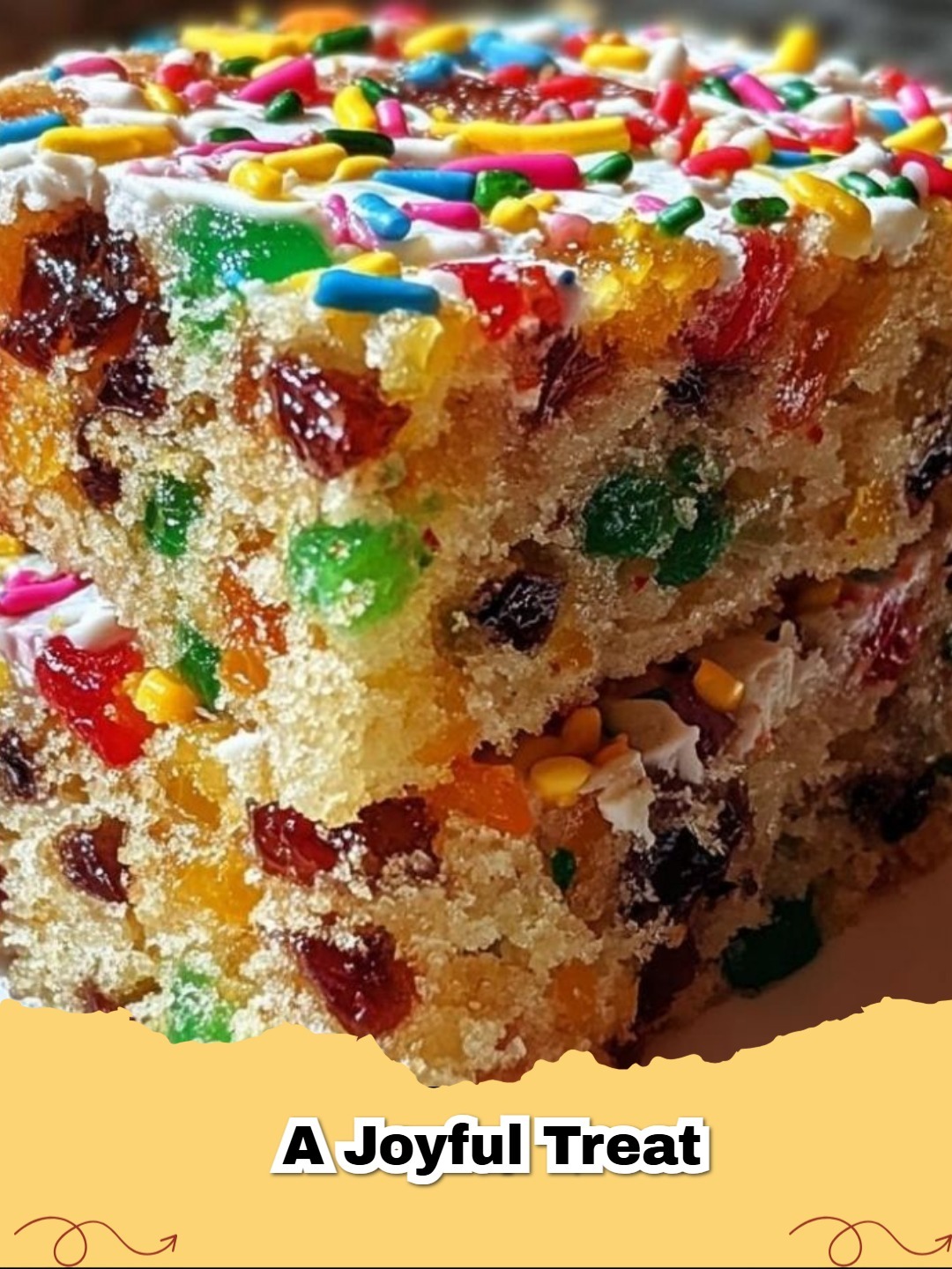 A slice of vibrant Easy Homemade Funfetti Cake with colorful sprinkles and creamy frosting.