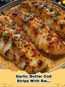 Irresistible Garlic Butter Cod Strips with Zesty Sweet Chili Lime Sauce