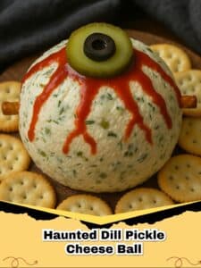Spooky & Delicious: The Ultimate Halloween Dill Pickle Monster Eye Cheese Ball