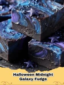 Enchanting Halloween Midnight Galaxy Fudge: A Spooky No-Bake Treat!