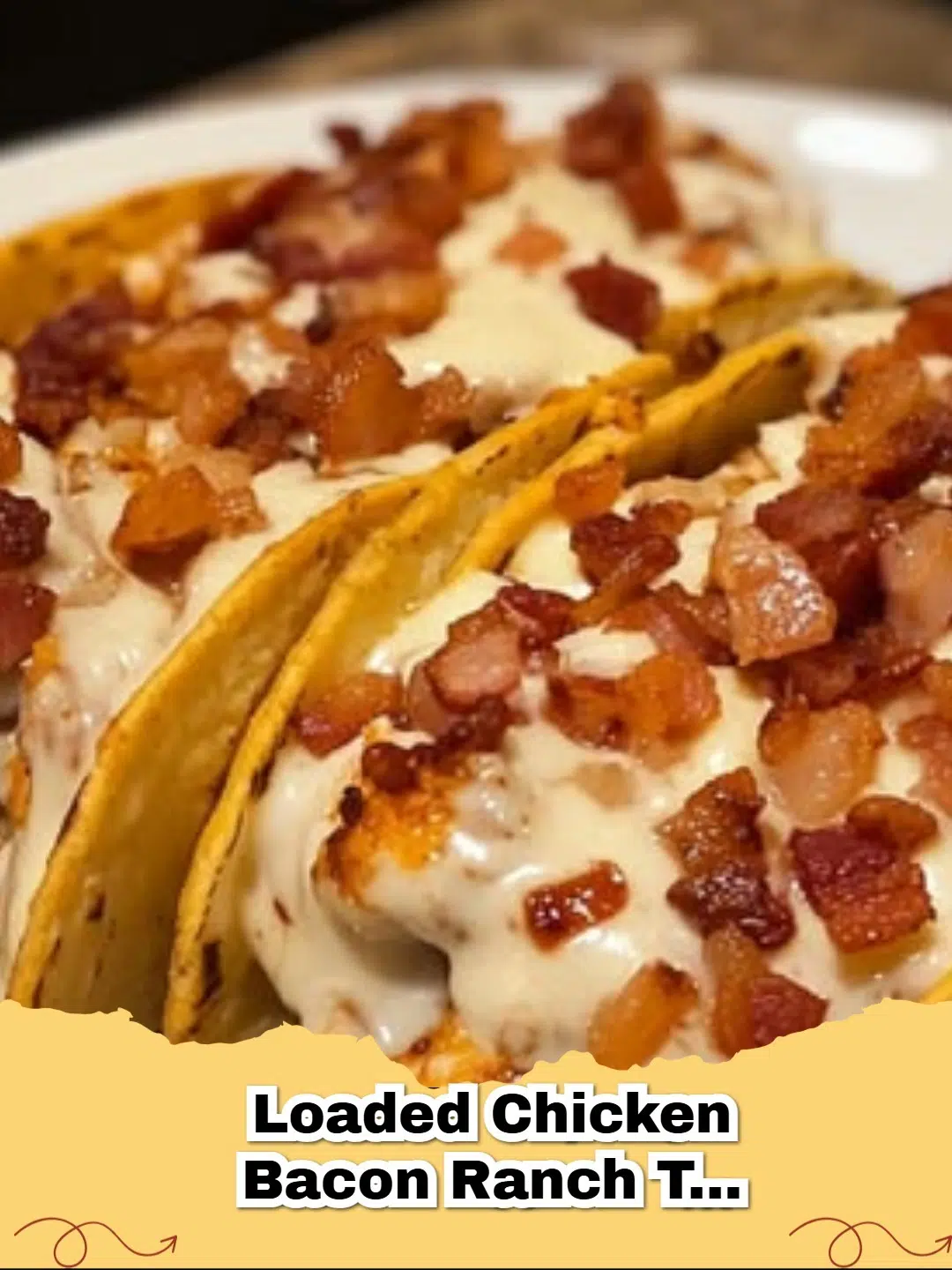 Close-up of golden-brown Loaded Chicken Bacon Ranch Taco Bell Bombs on a baking sheet, with creamy filling visible.