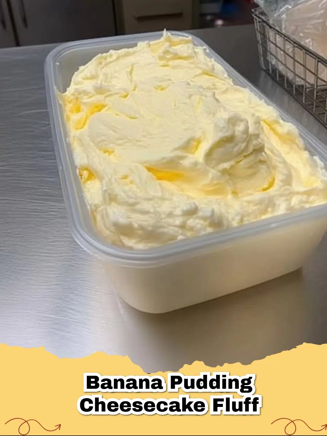 Delicious no-bake sugar-free banana pudding cheesecake fluff in a glass bowl, garnished with fresh banana slices.