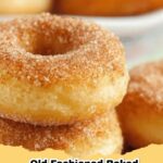 Delicious old fashioned baked cake donuts with a simple glaze, perfect for breakfast.