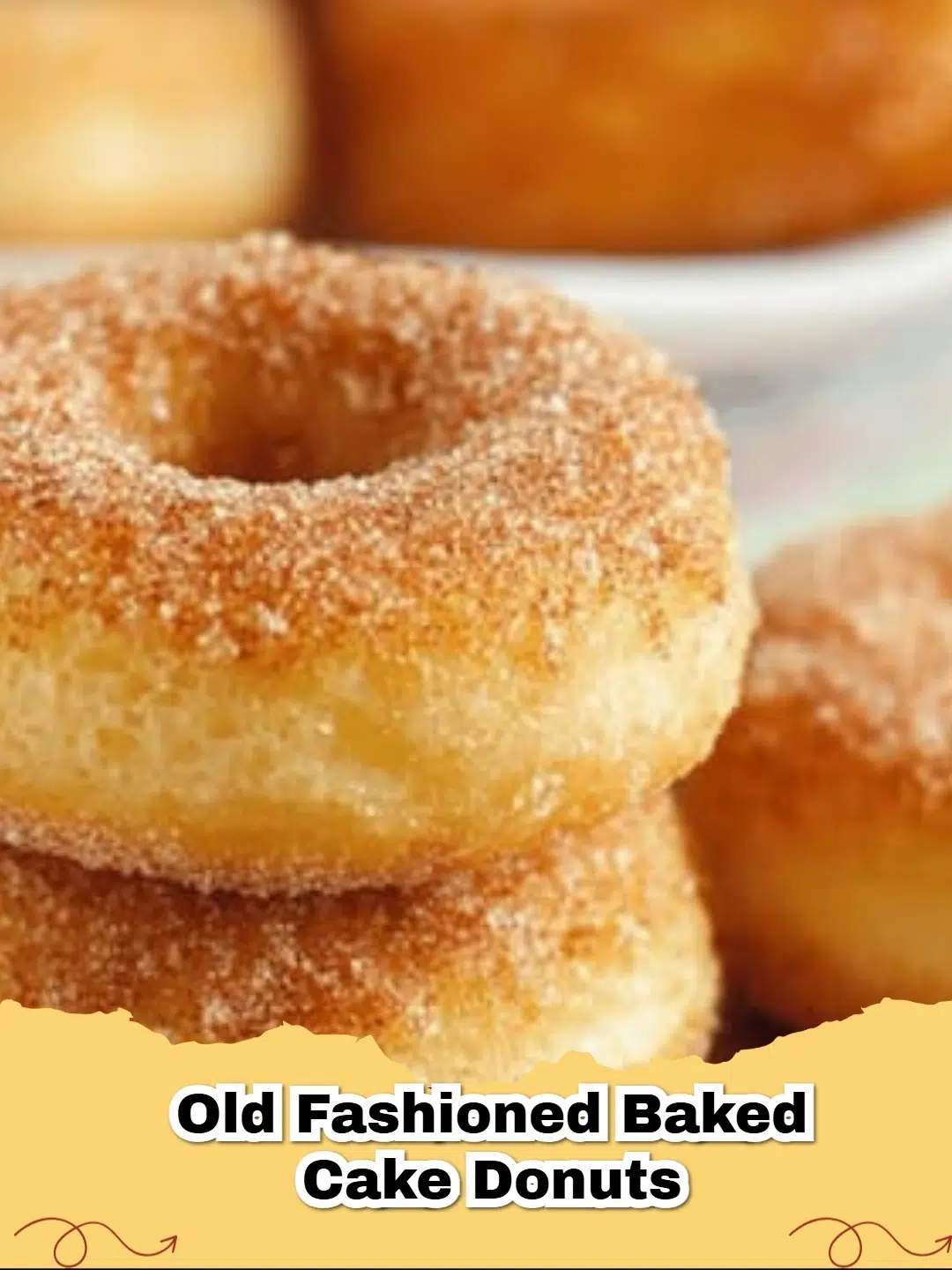 Delicious old fashioned baked cake donuts with a simple glaze, perfect for breakfast.