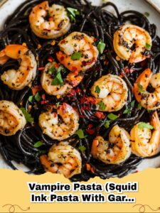 Vampire Pasta: Irresistible Squid Ink Pasta with Garlic and Shrimp