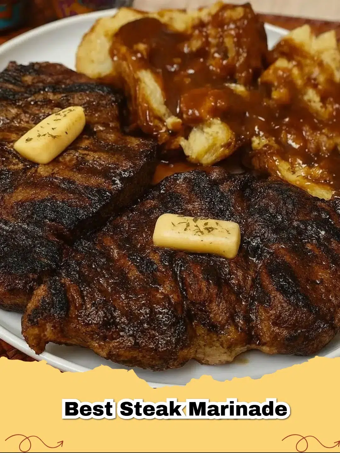 Delicious grilled steak with the best homemade marinade.