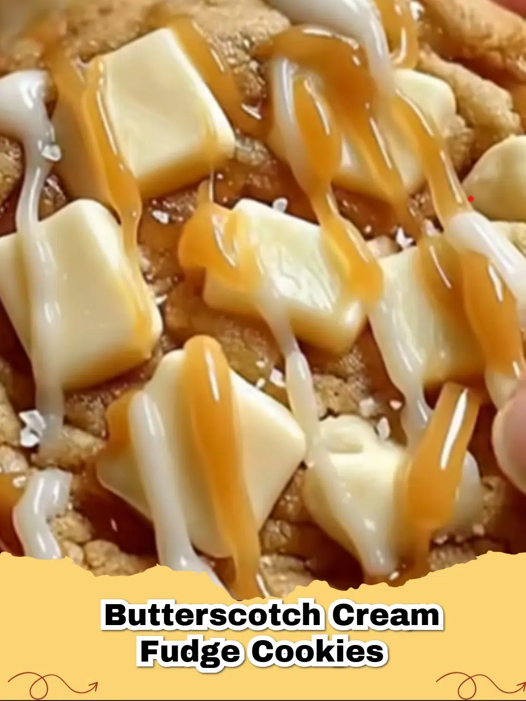 Delicious Butterscotch Cream Fudge Cookies on a cooling rack