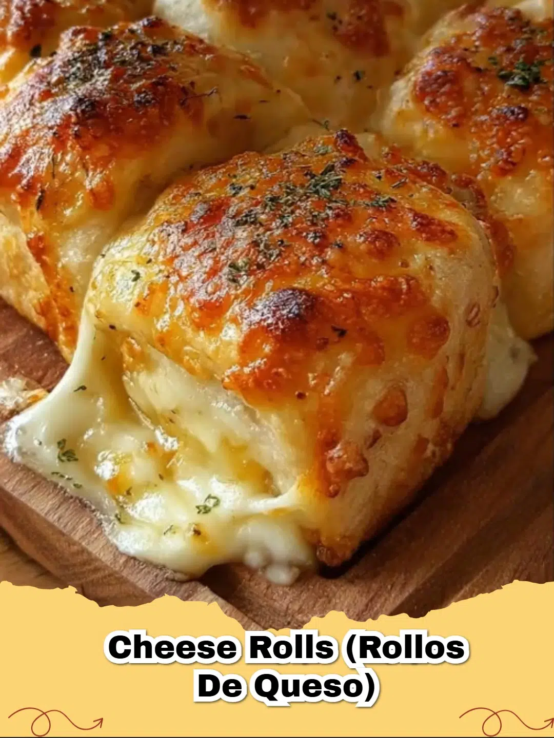 Delicious homemade Easy Cheese Rolls (Rollos de Queso) piled high on a plate, golden brown and fluffy.