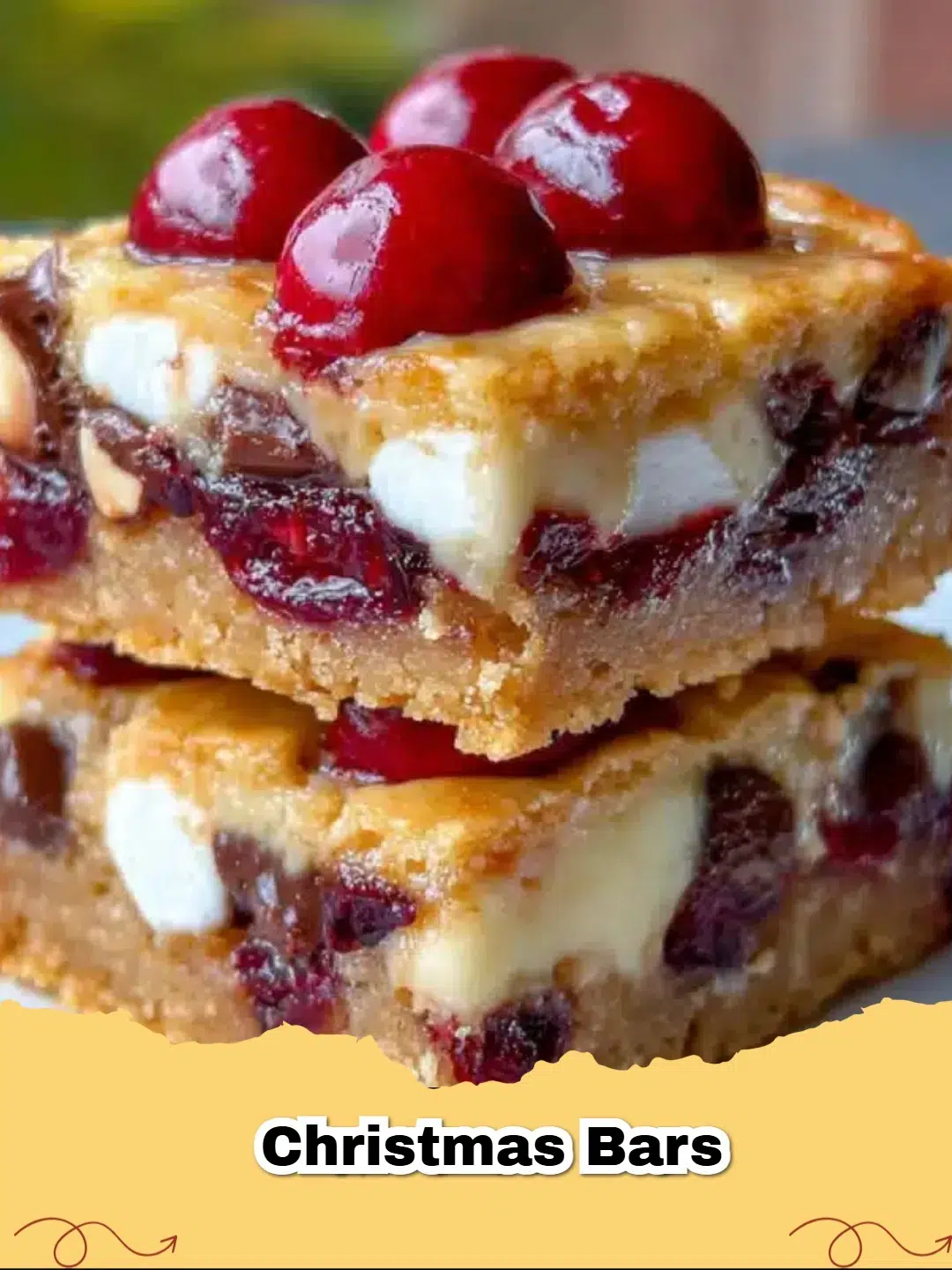 Festive Peppermint Bark Christmas Bars on a white platter, garnished with crushed candy canes.
