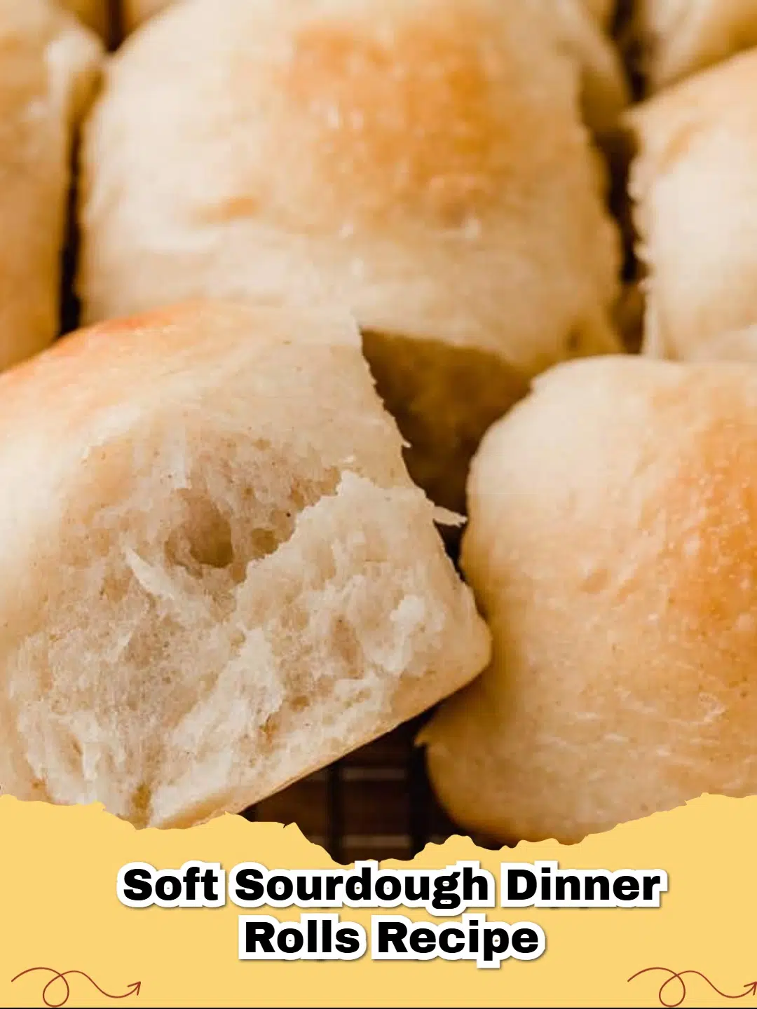 Golden brown, soft sourdough dinner rolls baked together in a round pan, ready to be pulled apart.