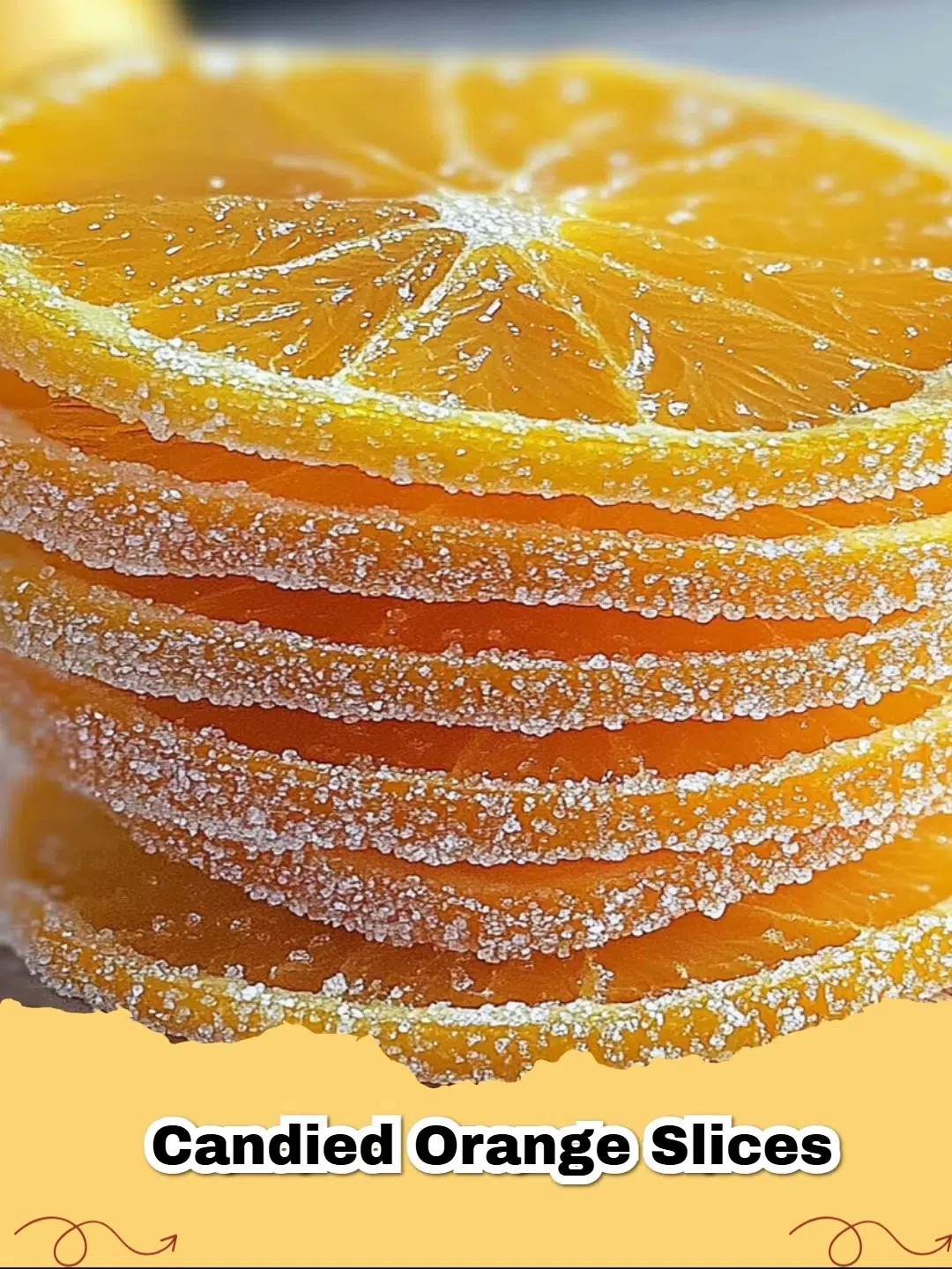 Delicious homemade candied orange slices arranged beautifully on a white plate, ready for garnish or snacking.