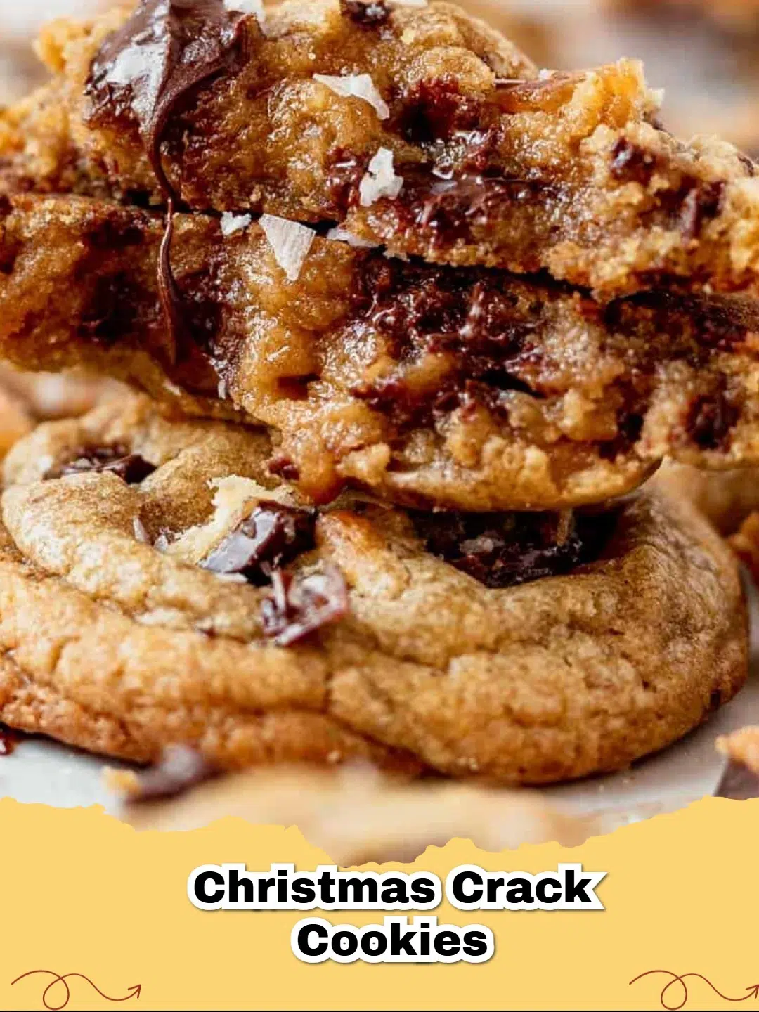 Plate of festive Christmas Crack Cookies with chocolate chips and toffee bits, perfect for holiday baking.