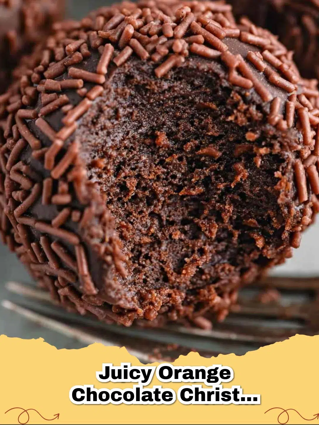 Delicious homemade orange chocolate Christmas truffles on a festive plate