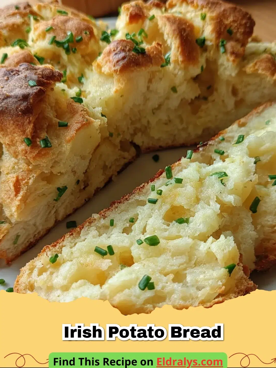 Golden brown authentic Irish Potato Bread farls served on a rustic plate