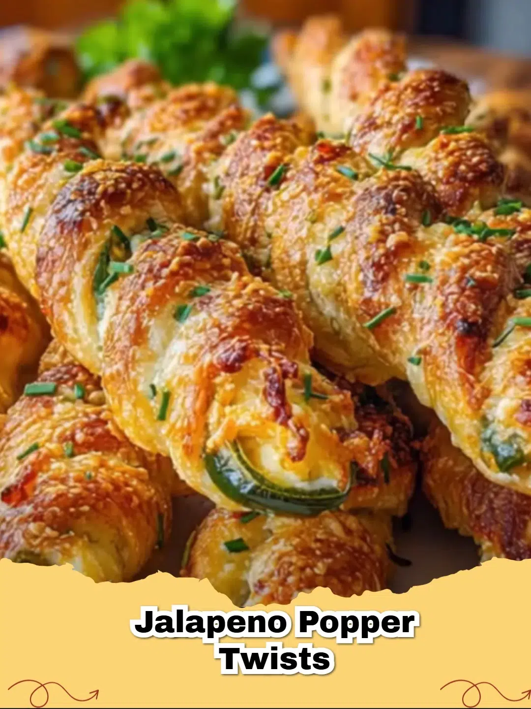 Golden brown Jalapeno Popper Twists on a baking sheet