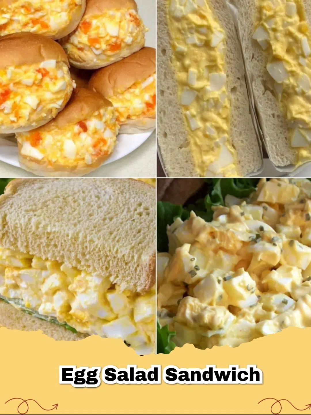 A close-up shot of a creamy egg salad sandwich on toasted sourdough bread with fresh dill garnishing the top.