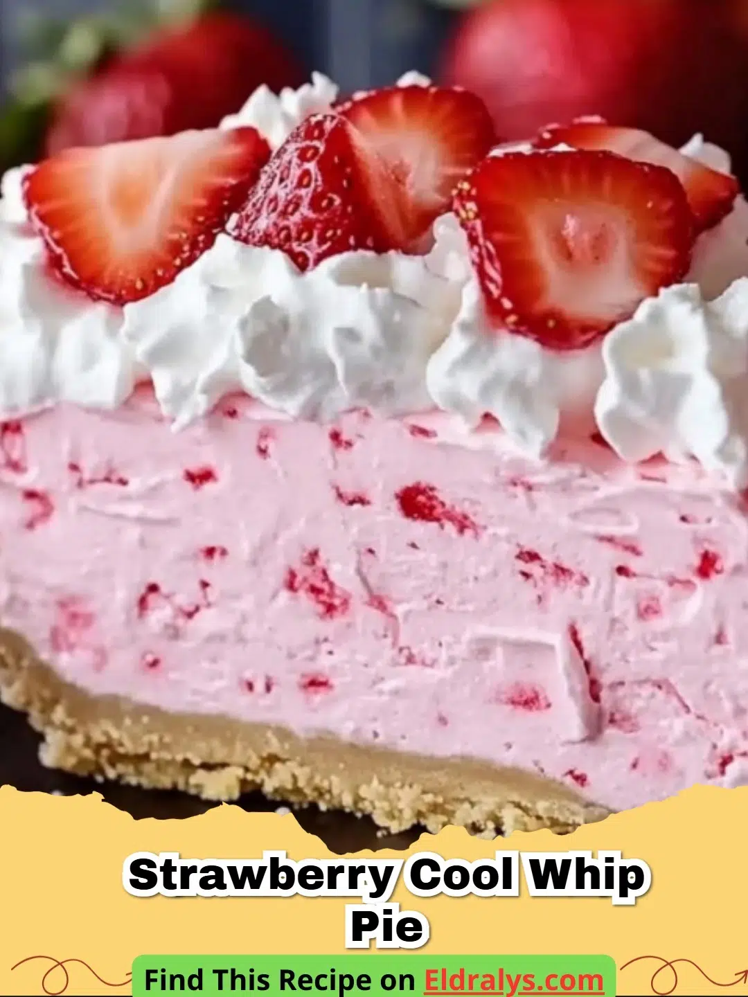 A slice of creamy 3-Ingredient No-Bake Vanilla Pie on a white plate with a graham cracker crust.